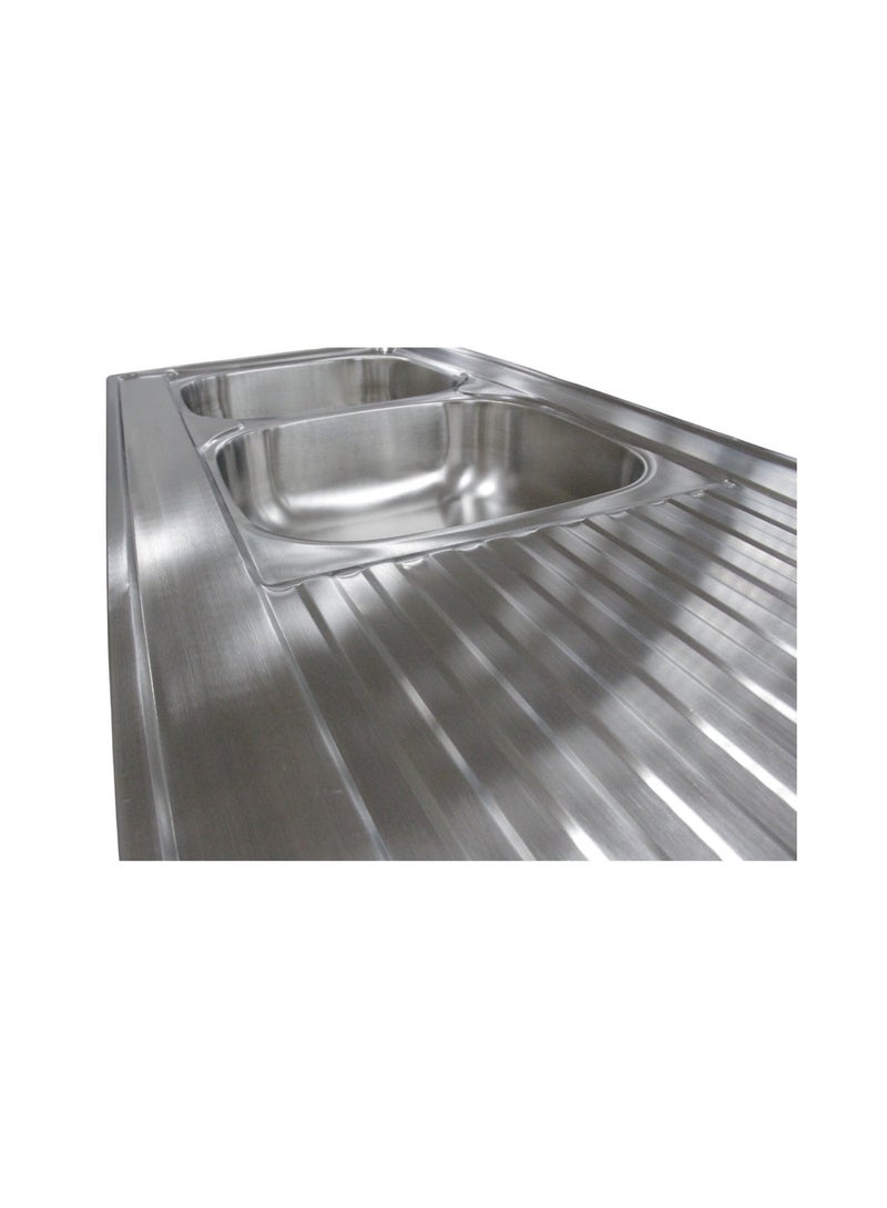 Novex Double Kitchen Sink SS 304 | Heavy-Duty Stainless Steel | 1200×600×150 mm | Double Bowl Kitchen Sink - Image 5